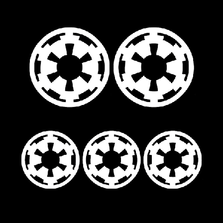 5 kpl De Star Wars Galactic Empire -auton korin puskurin ikkunan koristetarrat Mengxi [L]