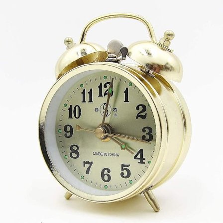 Wekity Old Fashioned Double Bell Mechanical Wind ,silver