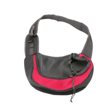 Pet Sling Bag Andas Mesh Justerbar Vadderad rem Outdoor Tote Axelväska för små husdjur