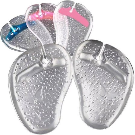Flip-Flop Gel Innersulor, Fjärilsmönstrade Flip-Flop Tå Framfotskuddar, för Fotvård (3 Par, Multicolor)[D]