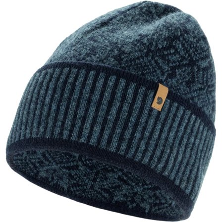 Fjällräven Women's Snow Beanie in Dark Navy/Blau, Wolle