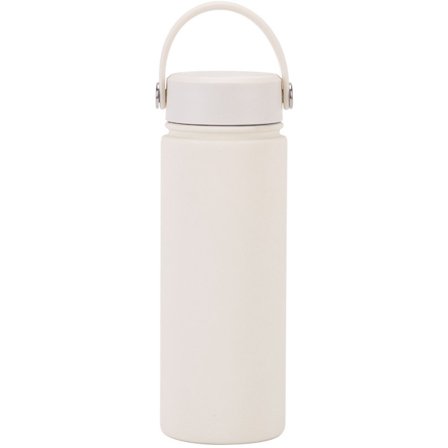 Isoleret vandflaske 1000ml, Termokande kaffekop, 94 cl Termokande rejsekrus, Termokande To Go, Rustfri stål termokande, Med håndtag, råhvid