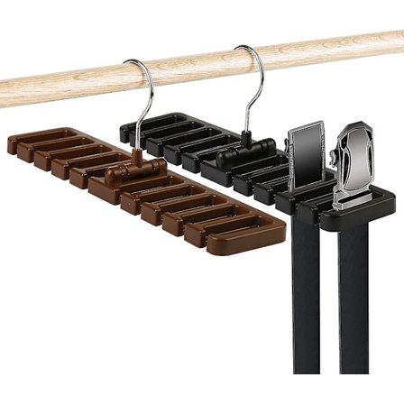 2 stk belteholder, henger slipsholder oppbevaring belte garderobe hengerstativ med 360 dreibar krok for belte slips skjerf