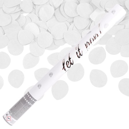 Konfettikanon Rosenblad Vit 60 cm