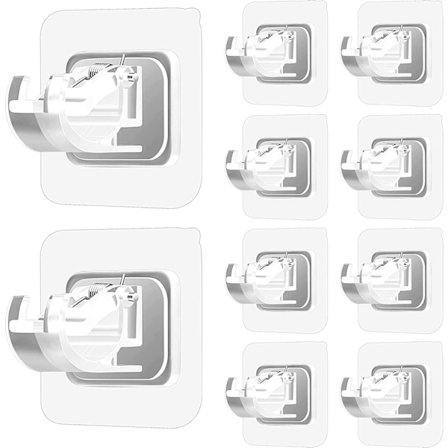 10-pack gardinstångshållare utan borrning