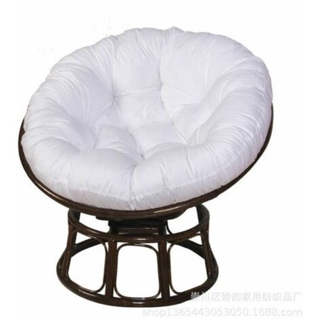 Valkoinen, riippuva patja 100CM 100CM pyöreä tuftattu tuolin pehmuste mukava yksivärinen paksuuntunut lattiamatto