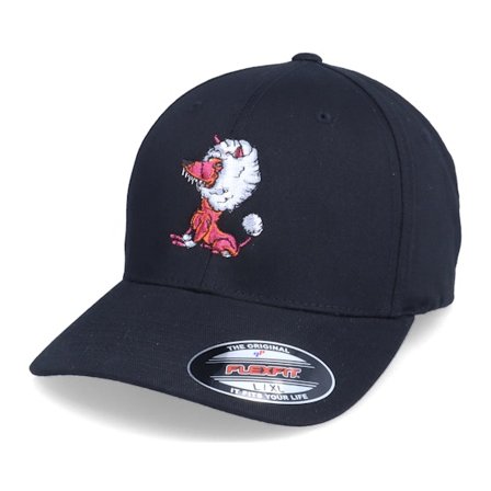 Iconic - Noir flexfit Casquette - Pink Poodle Black @ Hatstore