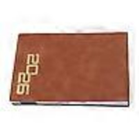 2026 Skemalægger Daglig Planlægningsbog til Skrivning med Faux Cover Brun