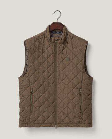 Lexington Klassisk quiltet vest, grønn