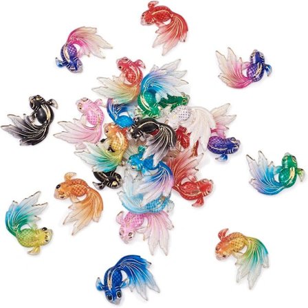 84 st Colorful Goldfish Pendant Charms