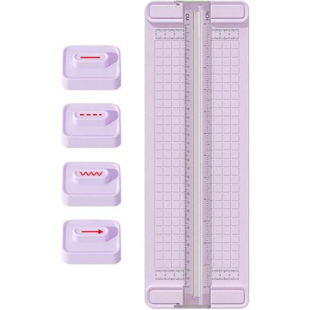 Papirskærer, Papirskærerarm, Papirtrimmer, Scrapbogsprojekter, Fototrimmerblad, Værktøj med Gennemsigtig Gitterguide, Til Klasseværelsesarbejde