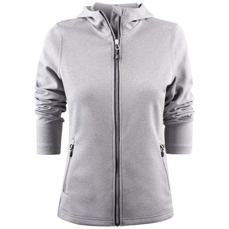 Printer Röd Dam/dam Layback Hoodie M Gråmelerad