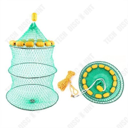 TD Kolminkertainen taitettava kalastuskori, joka kelluu ulkona, kannettava kalastusväline, monipisteinen kelluva.