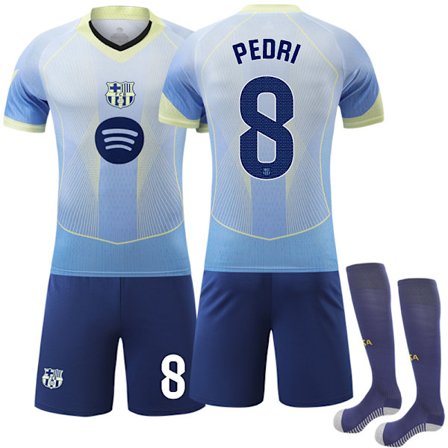 2025-2026 Barcelona Special Edition Børne- og Voksen Blå Fodboldtrøje med Strømper
