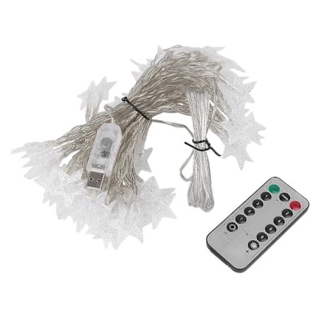 Usb5v 10 Meter 60 Led Med Hängen Och Fjärrkontroll Belysning Dekoration Utomhus Vit