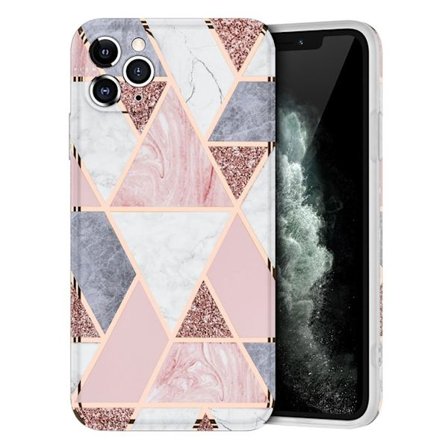 Marmormotiv iPhone 11 Pro Max skal - Rosa