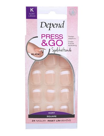 P&G French Look Rosa Kort Sq Beauty Women Nails Fake Nails Nude Depend Cosmetic