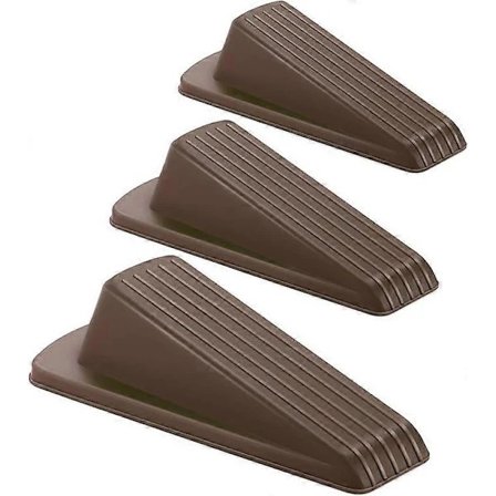 Dörrstopp för dörrbotten på golv, gummikil (3-pack)