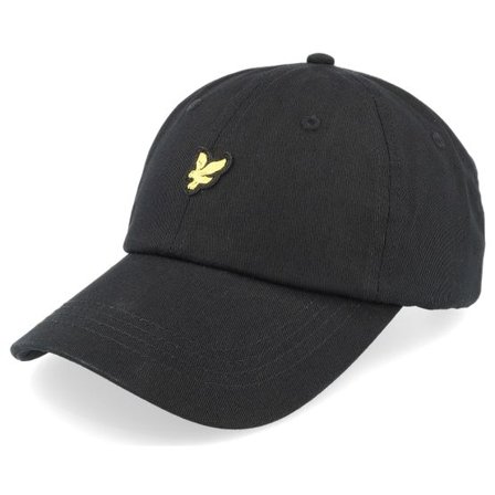 Lyle & Scott - Svart unconstructed Keps - Baseball Cap Jet Black Dad Cap @ Hatstore