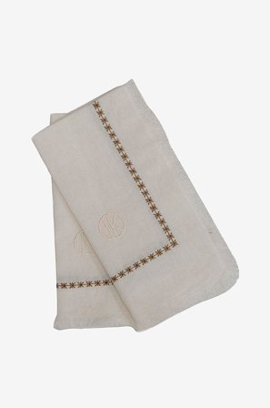 Tone Kroken - Lautasliina Blanc 2-pack - Beige - Lautasliinat - 45X45 - - Homeroom