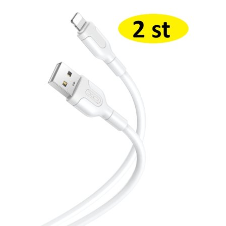 2 st 2m XO USB-A till Lightning-kabel