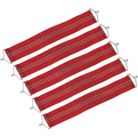 Gravity Chair Belts, 5-Pack Zero Gravity Reinforced Belts Outdoor Patio Lounge Accessories, Red
