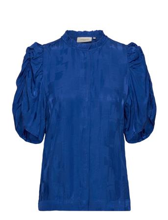 Cmmarylina-Blouse Blouses Short-sleeved Blå Copenhagen Muse*Betinget Tilbud
