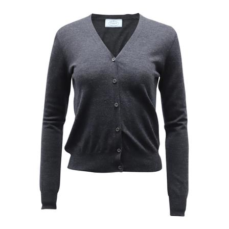 Prada Vintage Pre-owned Vest Wool , Grijs , Dames , Maat: S Vintage Tops
