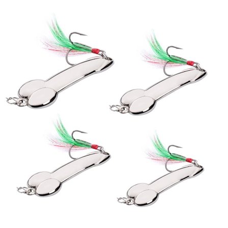 Skeddrag i penisform 4-pack - Guld / Silver