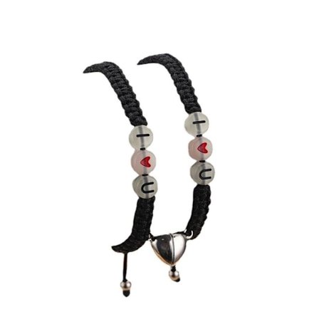 1 par par armbånd Glow Letter håndtau magnetisk spenne