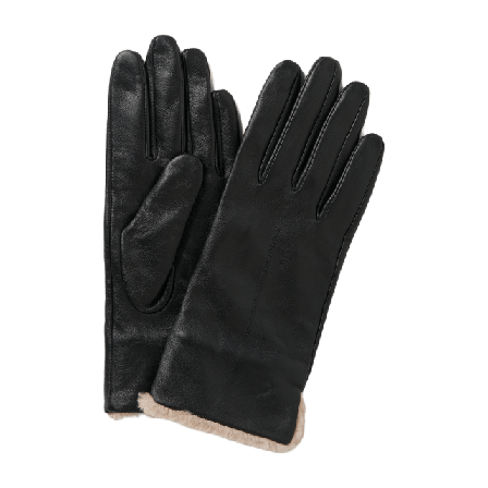 Å WOMAN Skinnhandskar med fluffigt foder ELISABETH Vantar & handskar Dam Svart 8