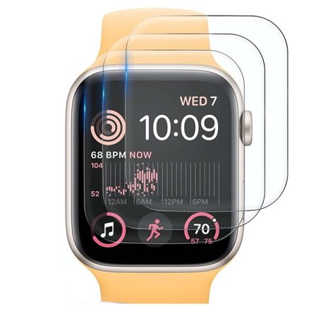 TG 3-PAK Herdet skjermbeskytter til Apple Watch Series 7/8 (41/45mm) Transparent 45mm
