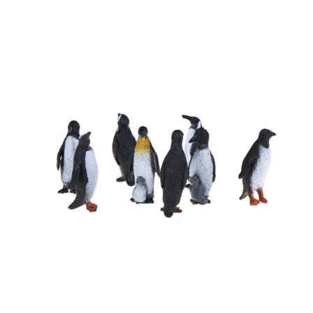 8kpl/ set Muovinen Ocean Animal Pieni Penguin Figuuri Malli Lelu 0