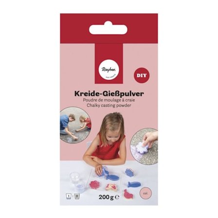 Støbepulver til at lave kridt 200 g - rød