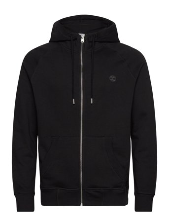 Brushed Back Full Zip Hoodie Black Timberland