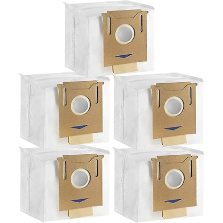 5-pak støvsugerposer til Ecovacs Deebot Ozmo T8, T8 Aivi, T8+ T8 Aivi+, T8max, N8 Pro Plus/n8 Pro, N8+ Plus, N8 Pro+, T9 Aivi T9 Pro T9 Max Dx93, 