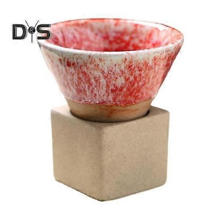 100ML Krus Keramik Tragt Kaffekop med Base Varmebestandig Håndlavet Japansk Stil Latte Cappuccino Te Espresso Konisk Krus Fødselsdagsgave