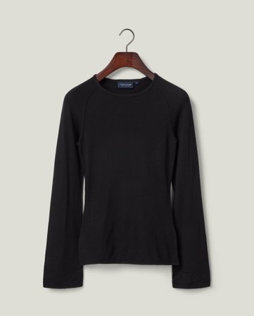 Lexington Slim Fit -neule merinovillasekoitetta, musta