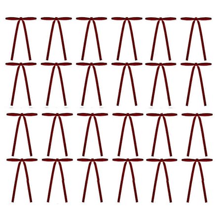 24 st Julrosetter Ornament 5 X 7 Tum Sammet Hantverk Rosetter Julgran Band Hängande Rosetter Hängen f