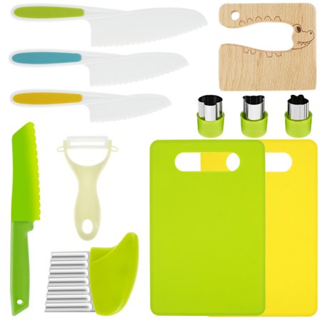 Legetøjsknivsæt til børn, sikkerhedsværktøjssæt til grøntsagsskæring til tidlig børnehaveundervisning