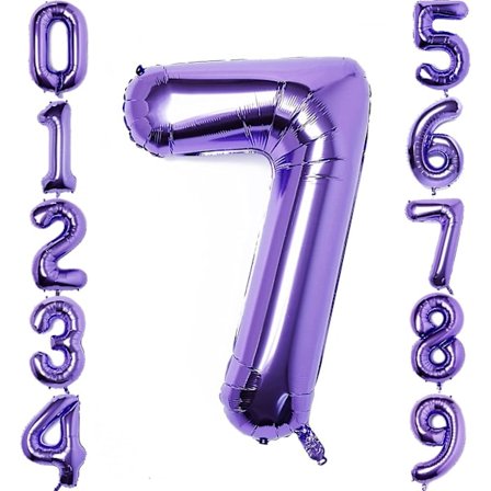 Pupple Stora 40 Tums Siffror 0 Födelsedagsfest Bröllop Dekorationer Heliumfolie Mylar Stor Nummer Ballon Digital