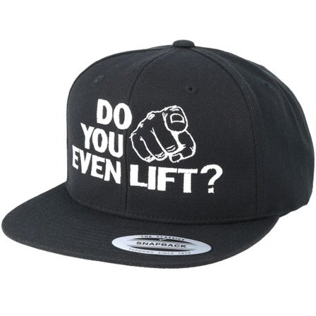 Berzerk - Svart snapback Keps - Do You Even Lift Black Snapback @ Hatstore