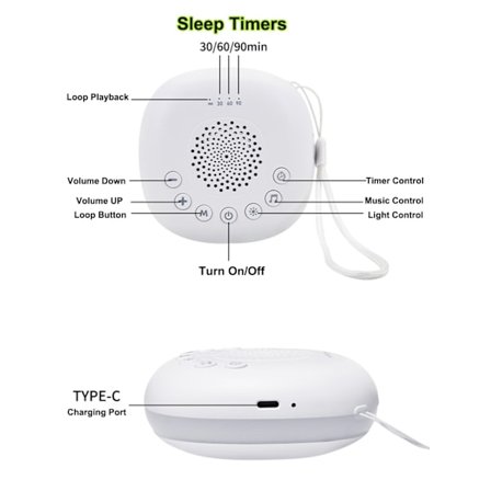 Ny søvninstrument hvid støj vejrtrækning meditation meditation dekompressions baby beroligende søvn