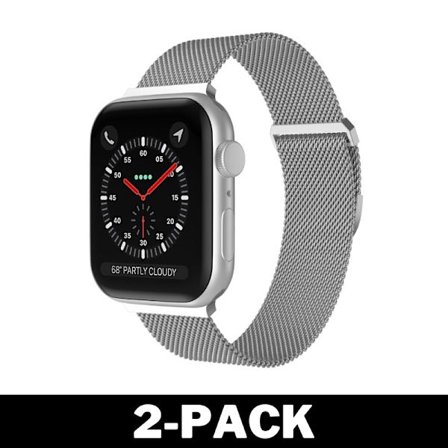 Apple Watch 42 / 44 mm Milanese Loop Metall Armband Silver