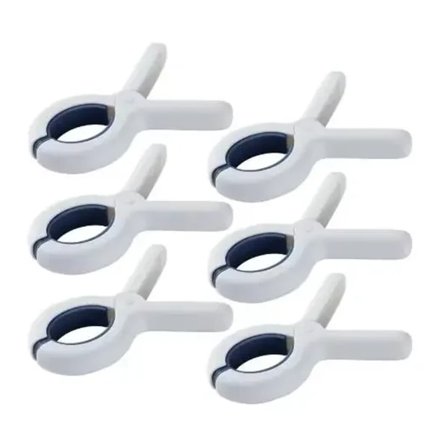 6 st Klämmor Handduk Strand Kläder Klämmor Stol Klämma Hängande Plaststolar Stora Tvätt Torkpinnar Täcke Klädnypor Poolhållare