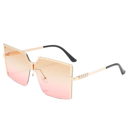 Fashion Ladies Metal Alloy Half Frame 100%UV Protection Solglasögon