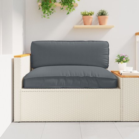 Kudde Antracit 120 x 80 x 12 cm Oxford Tyg