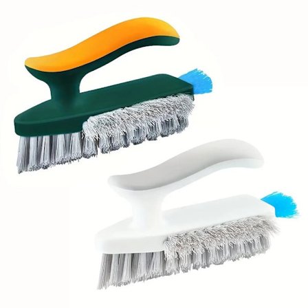 2-pakker rengjøringsbørster for sprekker og gulv – Portabel design for bad, kjøkken og stue_OF