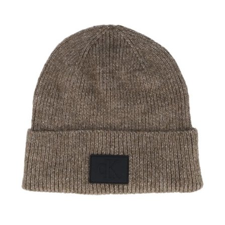 Calvin Klein - Beige cuff Beanie - Rubberized Beanie Falcon Cuff @ Hatstore