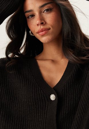 VERO MODA - Vmlealight Ls V-neck Jewel Cardigan